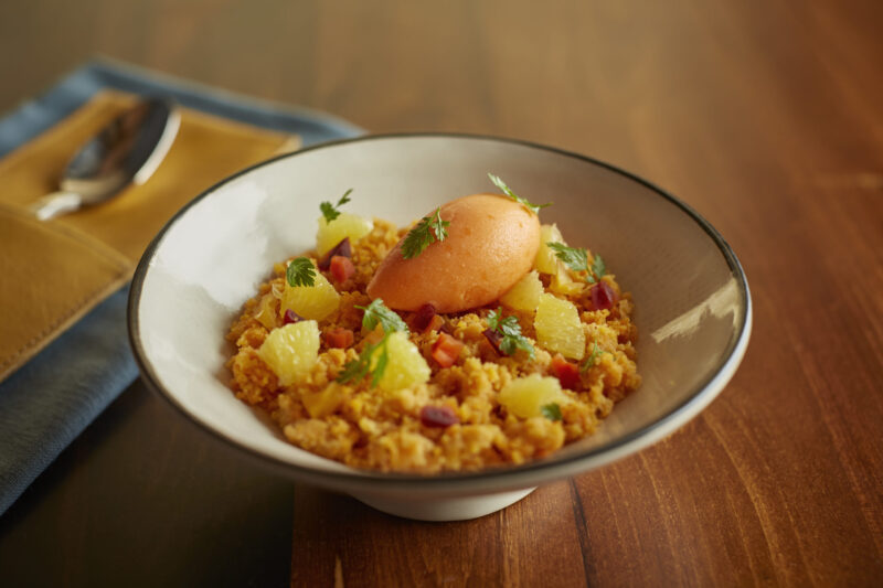 Bowl of colorful food at our North Loop hotel in Minneapolis