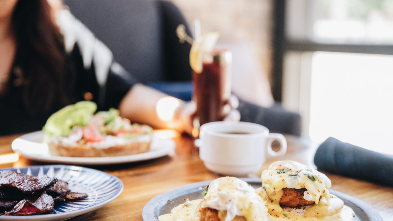 Close up of various food plates at our North Loop restaurant