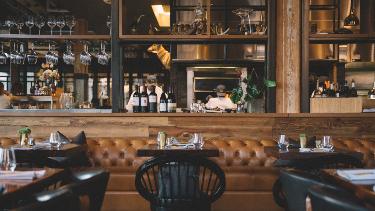 Dining room of Tullibee restaurant at our boutique hotel in Minneapolis, MN